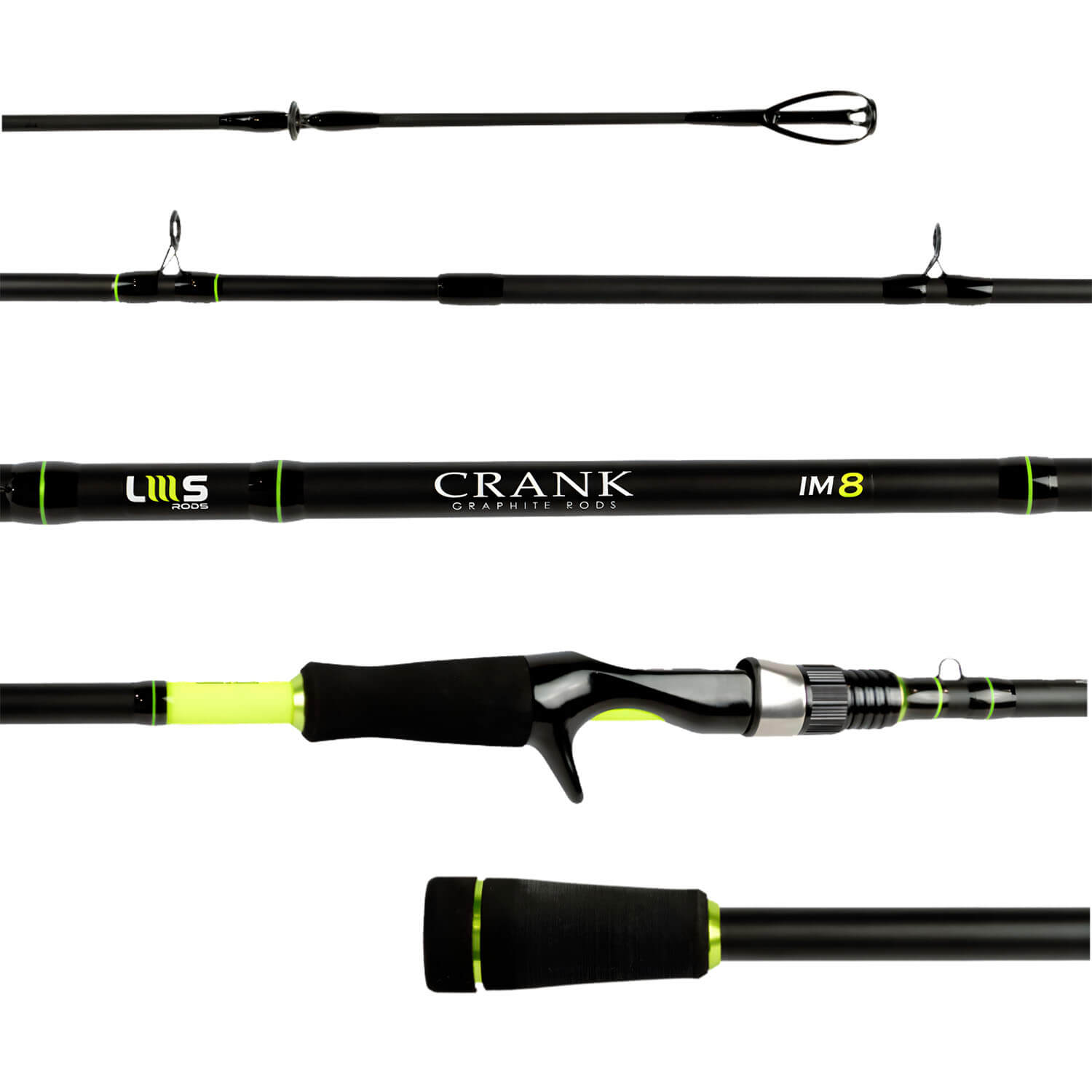 Vara de Pesca para Carretilha Lumis Crank Cast Lemon Yellow 60 lb 8’0″ (2,40 m) CRKC80602YEL – 2 partes